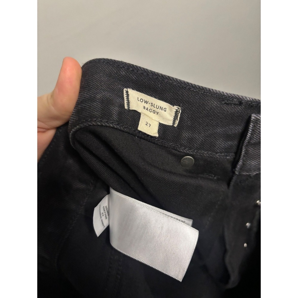 Madewell Low Slung Baggy Jeans 27 Washed Black Y2K Relaxed Streetwear - Picture 5 of 7